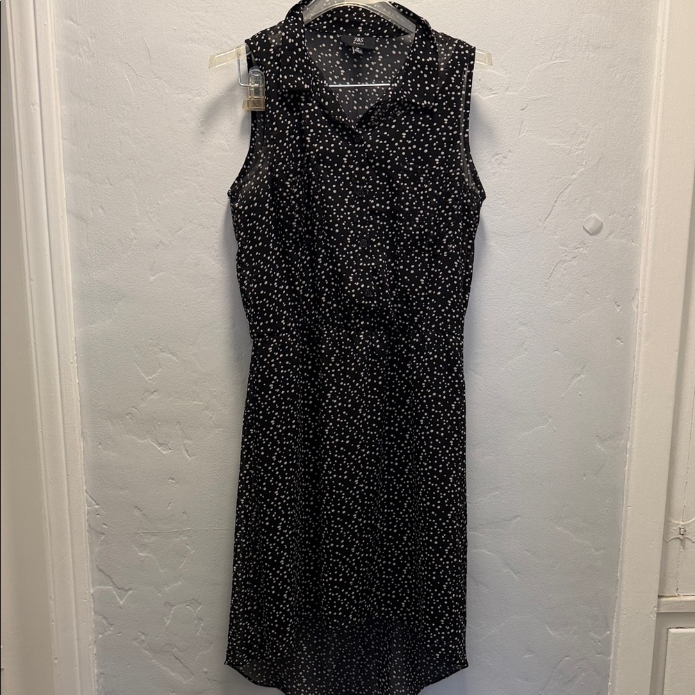 J.B.S. Black and White Sleeveless Midi Dress